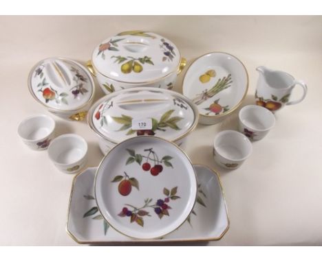 A group of six items of Royal Worcester Evesham Ware