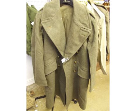A WWII army trench coat with buttons