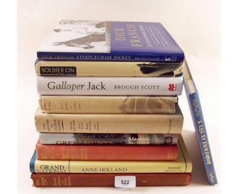Ten books on hunting and racing including: The Horn - A Lay of the Grassington Fox Hounds and Hunting the Fox by Lord Willoug