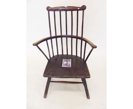 A Victorian stick back chair with photograph and provenance