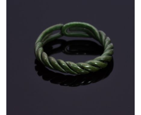 An interesting Viking Scandinavian twisted ring with stunning patina; open-work band and very elaborate knot/twisted design. 