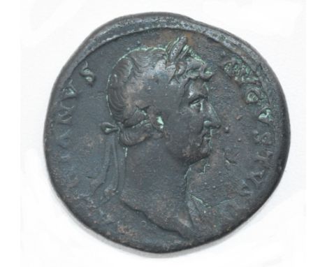 Hadrian (117-138). Æ Sestertius. Rome, - 33mm, 25 grams - ca.200AD - Property of a Manchester collector; acquired in the 1980