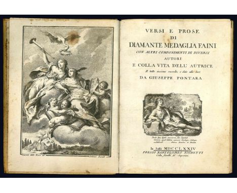 Letteratura. Lotto di 5 opere  Chiappa Bartolommeo. Favole. Novamente ridotte ed accresciute. S.L. Nella stamperia Palese, 18