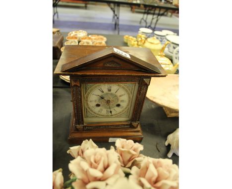19th Century German Walnut Mantle Clock