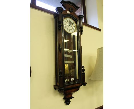 19th Century Vienna Regulator Wall Clock and Service Book