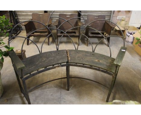 Wrought Iron Garden Bench