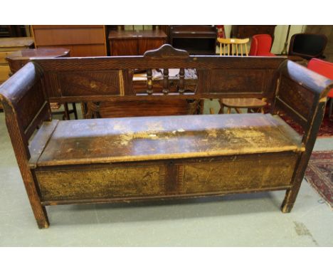 Scumbled Continental pine bench