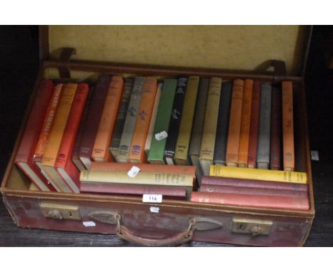 A suitcase of vintage books of football interest including 'Soccer's Happy Wanderer', 'Goal's Galore', and 'Going for Goal'