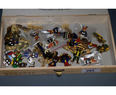 A selection of enamelled Robertson jam jar figure pin badges
&nbsp;
Notice from the&nbsp;the-saleroom.com:&nbsp;These items a