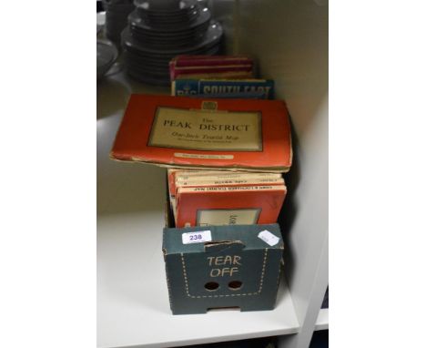 An assorted collection of Ordnance Survey One-Inch Tourist Maps covering the Peak District, Lorn &amp; Lochaber, Cape Wrath, 