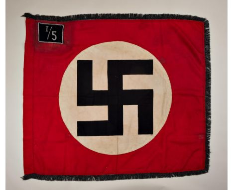Deutsches Reich 1933 - 1945 - Schutzstaffel-SS : Sturmbannfahne I/5 der SS des Sturmbannes I. der 5. SS - Standarte.Frühe Aus