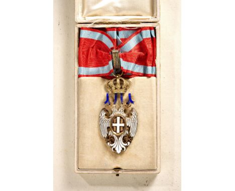 Ausländische Orden &amp; Ehrenzeichen - Serbien : Serbien: Orden vom Weißen Adler, Kommandeurdekoration (3. Klasse).Silber - 