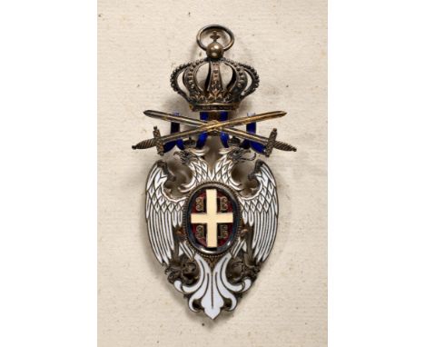 Ausländische Orden &amp; Ehrenzeichen - Serbien : Serbien: Orden vom Weißen Adler: Großkreuz mit Schwertern (1. Klasse)Silber