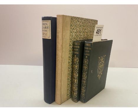 John Clare Poems related Poems by John Clare 1908 (2 copies); John Clare Poems Chiefly from Manuscript 1934; Madrigals and Ch