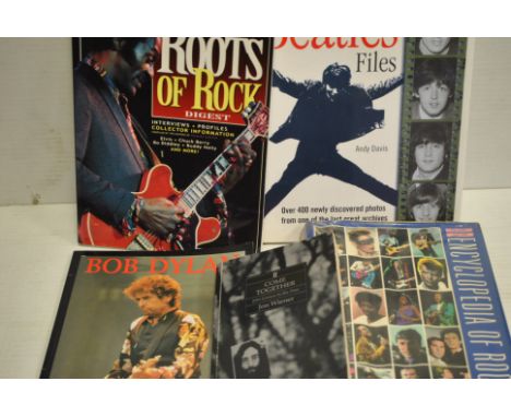 Music Books / Beatles Photos, approximately twenty-five Music related books with artists including The Beatles, Rolling Stone