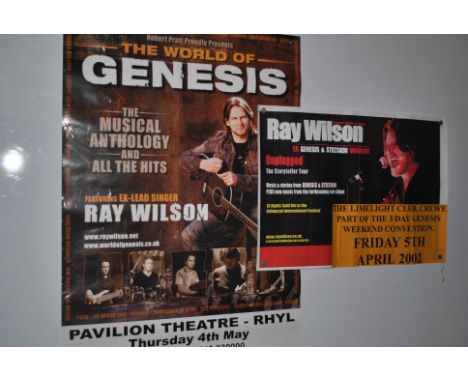 Genesis and Peter Gabriel Posters, ten Genesis and Peter Gabriel Posters including Genesis 1968-1975, The Lamb Live, La Legen