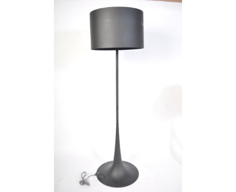 After Sebastian Wrong. A stunning flos spun floor lamp / standard lamp having an inverted tulip terraced base with shade atop