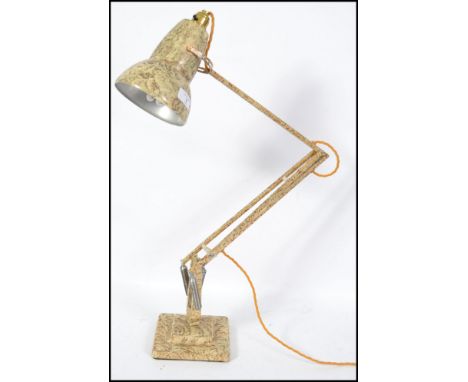 A vintage pre war Herbert Terry 1227 Anglepoise table / desk lamp in original gilt scrumble painted finish. Features a solid 