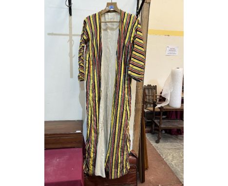A Syrian vintage striped fabric coat
