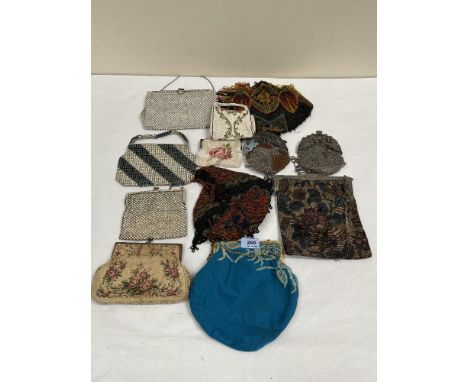 A collection of vintage beadwork, sequined and other evening bags