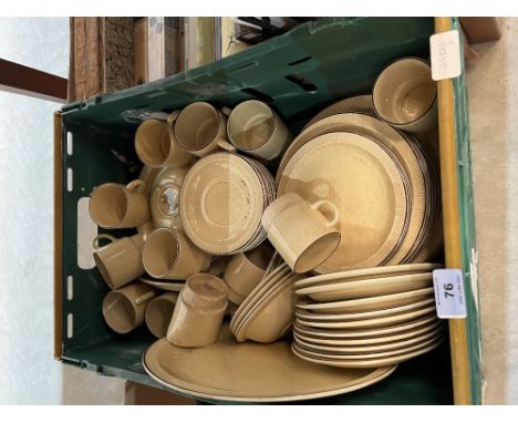 A Poole dinner service and a box of miscellaneous ceramics 