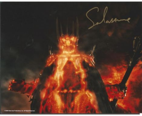 Lord of the Rings Sala Baker Sauron on Fire signed colour photo, Lord of the Rings Sala Baker signed 10x8 colour photo AFTAL 