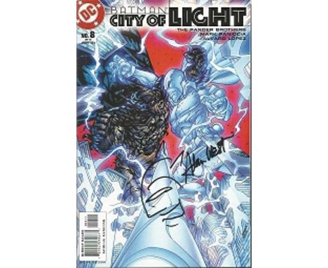Adam West signed Batman City of Light no 8 comic.  Signed on front coverGood condition. All signed items come with Certificat