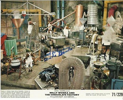 Albert Wilkinson autographed colour 8x10 photo from Charlie and the Chocolate Factory. He was one of the Oompa Loompas. Good 