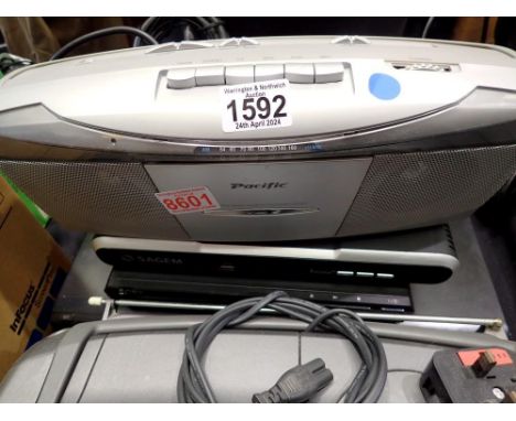 Mixed electronics to include Panasonic #DMR-EX773 DVD, DVD R and Freeview. All electrical items in this lot have been PAT tes