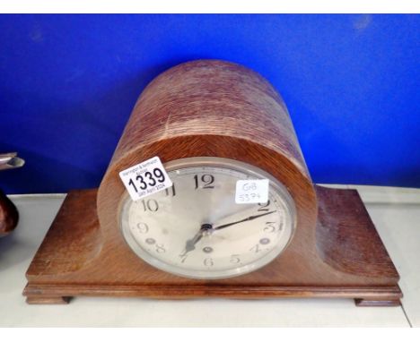 Garrard Co mantel clock with Westminster chime. UK P&amp;P Group 3 (£30+VAT for the first lot and £8+VAT for subsequent lots)