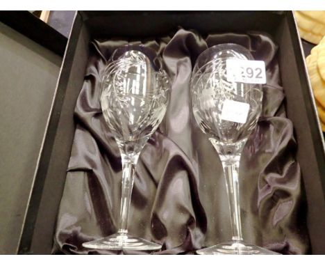 Boxed Royal Doulton Falling Stars crystal goblets. UK P&amp;P Group 3 (£30+VAT for the first lot and £8+VAT for subsequent lo