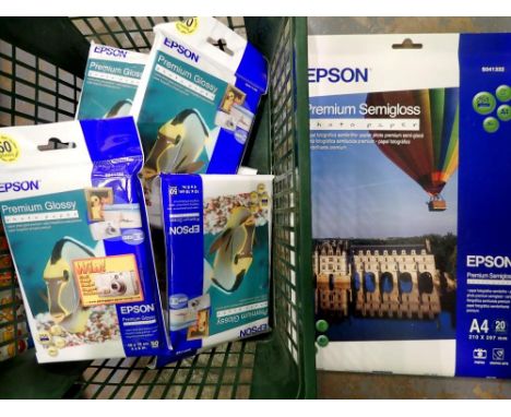 Box of Epson premium photopaper, 10x15, and larger. Not available for in-house P&amp;P 