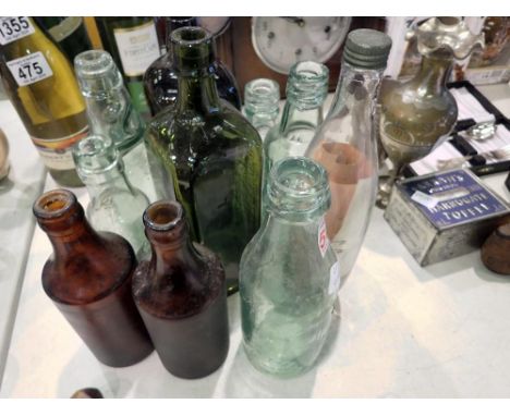 Mixed vintage glass bottles. Not available for in-house P&amp;P 