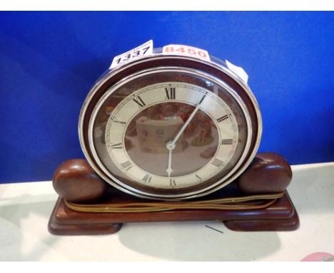 Metamec electric mantel clock. UK P&amp;P Group 2 (£20+VAT for the first lot and £4+VAT for subsequent lots) 