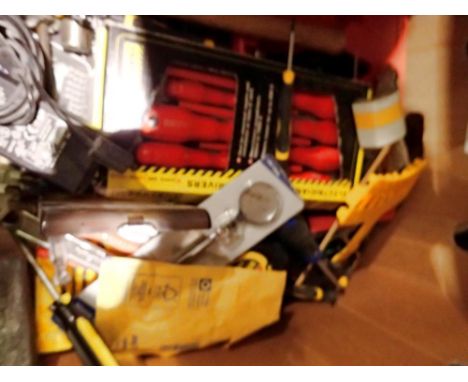 Box of mixed hand tools. Not available for in-house P&amp;P 