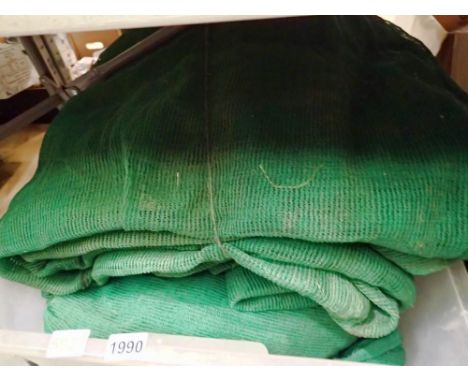 Large quantity of green shade cloth. Not available for in-house P&amp;P 