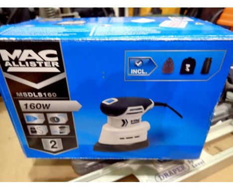 McCallister 160w hand sander. All electrical items in this lot have been PAT tested for safety and have passed. This does not