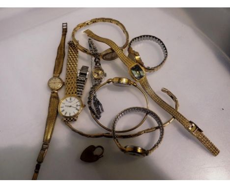 Mixed ladies wristwatches including Rotary, Avia and Services. UK P&amp;P Group 1 (£16+VAT for the first lot and £2+VAT for s