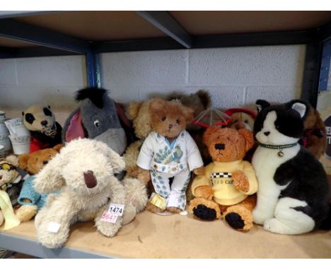 Shelf of bears and plush toys. Not available for in-house P&amp;P 