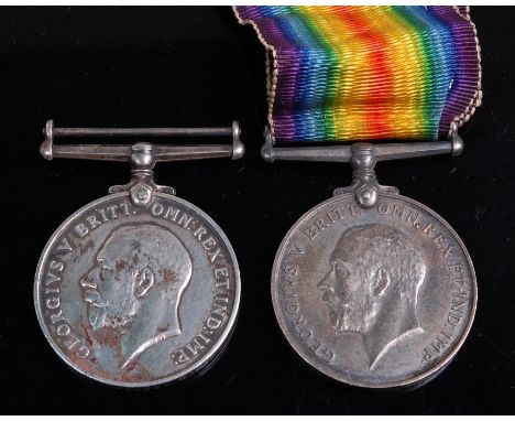 Two WW I British War medals, naming 43463. CPL. A.J. CAILES. R.E. and 241265. A.SJT. G. HARMER. R. SUSS. R. (2)