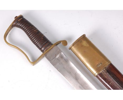 An 1896 pattern Mountain Artillery sword, the 60cm curved fullered blade stamped to the forte Wilkinson London with broad arr