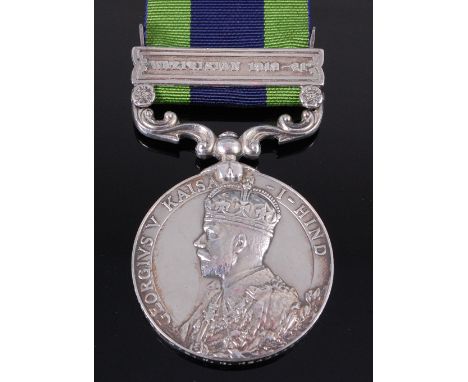 A Geo.V. Kaisar-i-Hind India General Service Medal with Waziristan 1919-21 clasp, naming 5764727 PTE. W.N. READING, NORF. R.