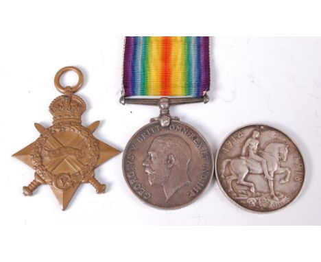A WW I 1914-15 Star, naming 13315. L.CPL. W.E. CLARK. R.LANC:R, together with two British War medals, 49897. PTE. A. CARMICHA