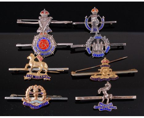 A Royal Army Service Corps silver and enamelled sweetheart brooch, together with various other base metal/brass and silver ex