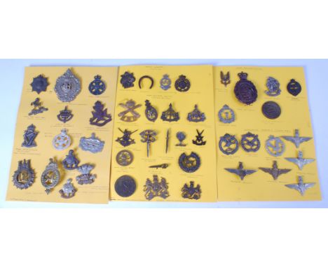 The following lots are from a private single owner collection of cap badges and insignia.A collection of War raised unit, Hom