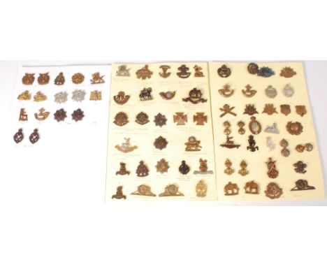 A collection of assorted collar badges and insignia of various regiments to include Australian Commonwealth Military Forces, 