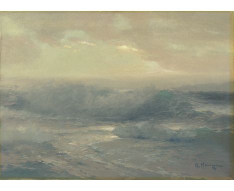  HANZEN, ALEXEI(1876-1937)Seascape, signed.Oil on canvas, 50 by 69.5 cm.Provenance: Private collection, UK. Authenticity of t