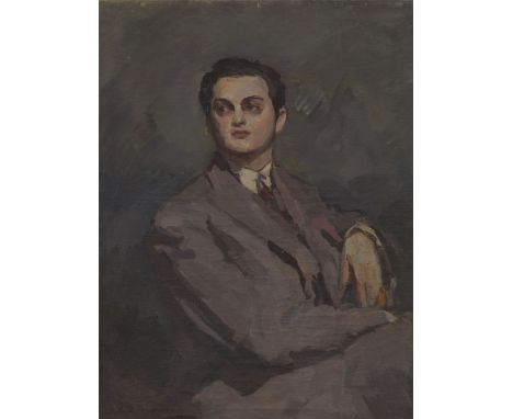  KOROVIN, KONSTANTIN(1861-1939)Portrait of the Singer Mikhail Benois, signed, inscribed "Paris" and dated 1925.Oil on canvas,