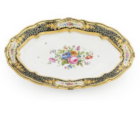  A Serving Dish from the Sèvres ServiceIMPERIAL PORCELAIN MANUFACTORY, PERIOD OF ALEXANDER II (1855–1881) Length 35.5 cm. Of 