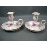 Meissen (Schwerter). Paar große Kerzenleuchter. II.Wahl. Ca. 12cm.